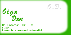 olga dan business card